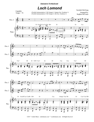 Loch Lomond (Duet for Flexible Treble Instrumentation and Piano)