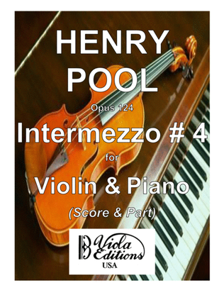 Book cover for Opus 124, Intermezzo for Violin & Piano in C#-la (Score & Part)
