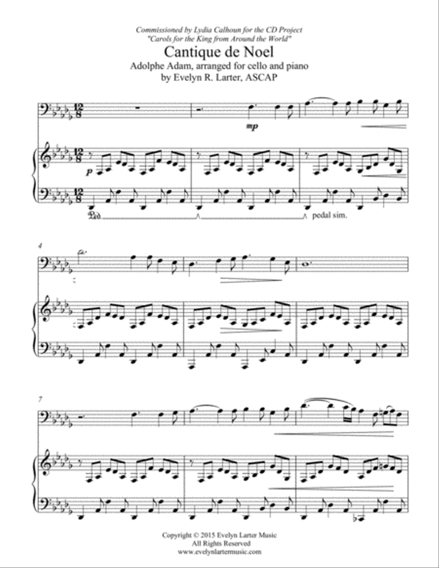 Oh Holy Night Piano scores gallery preview page 1
