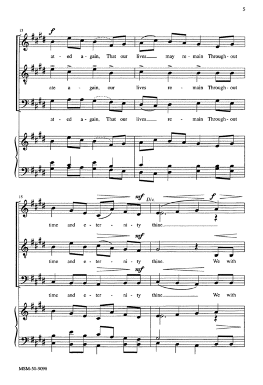 Come Away to the Skies SSATB scores gallery preview page 5