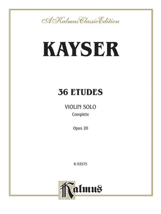 Book cover for Thirty-six Etudes, Op. 20