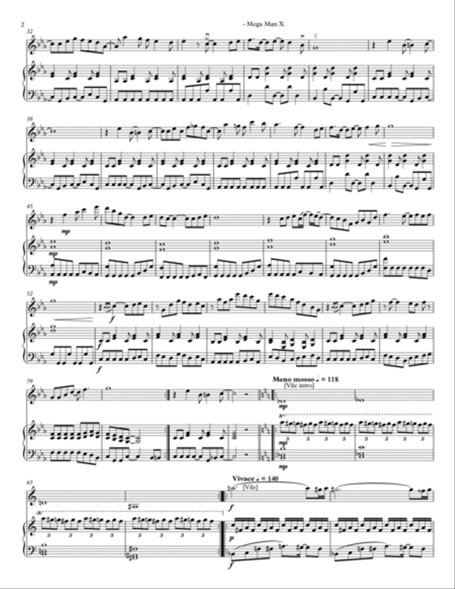 2mega2man (mega Man X) Chamber Music scores gallery preview page 2
