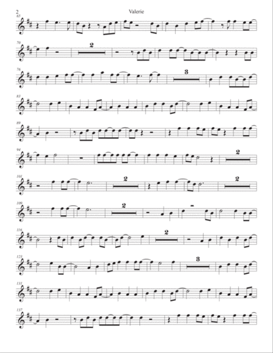 Valerie Baritone Saxophone scores gallery preview page 2