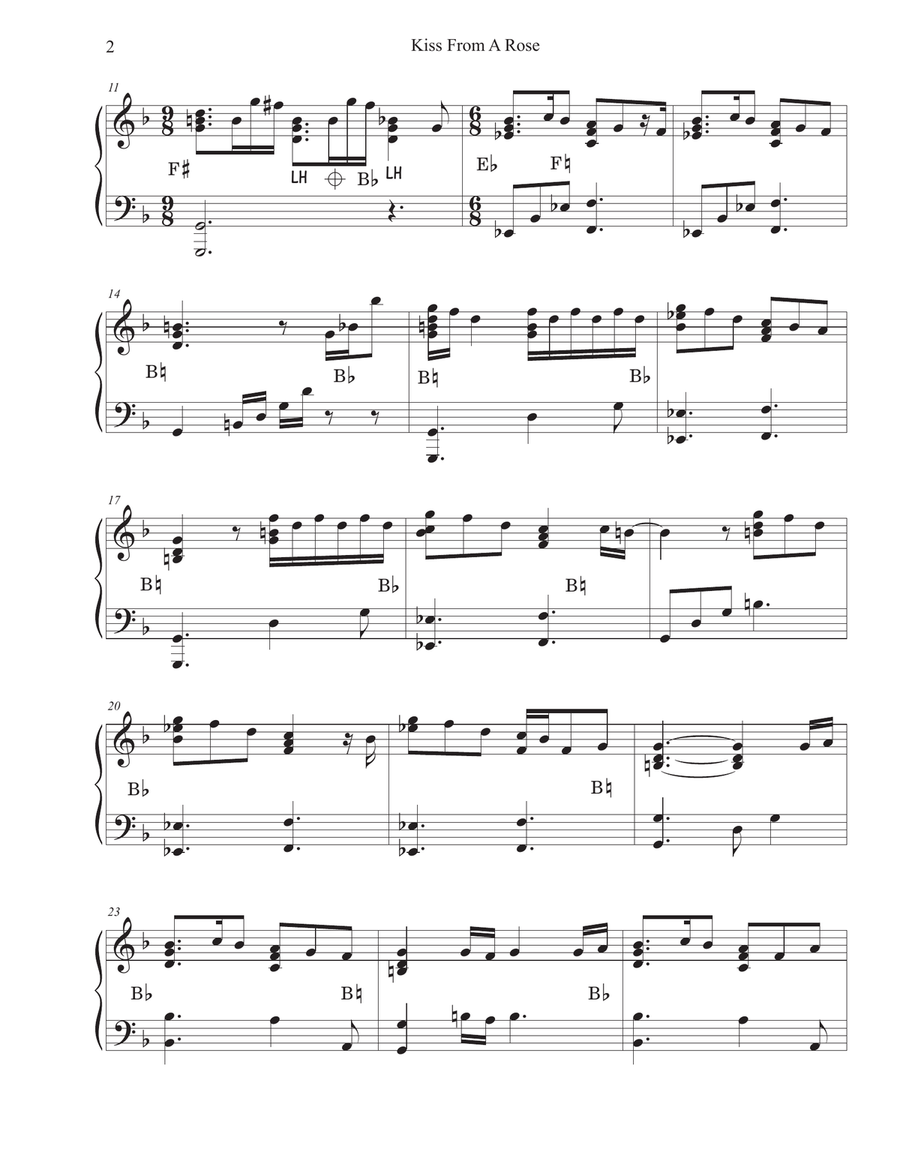 Kiss From A Rose Harp scores gallery preview page 2