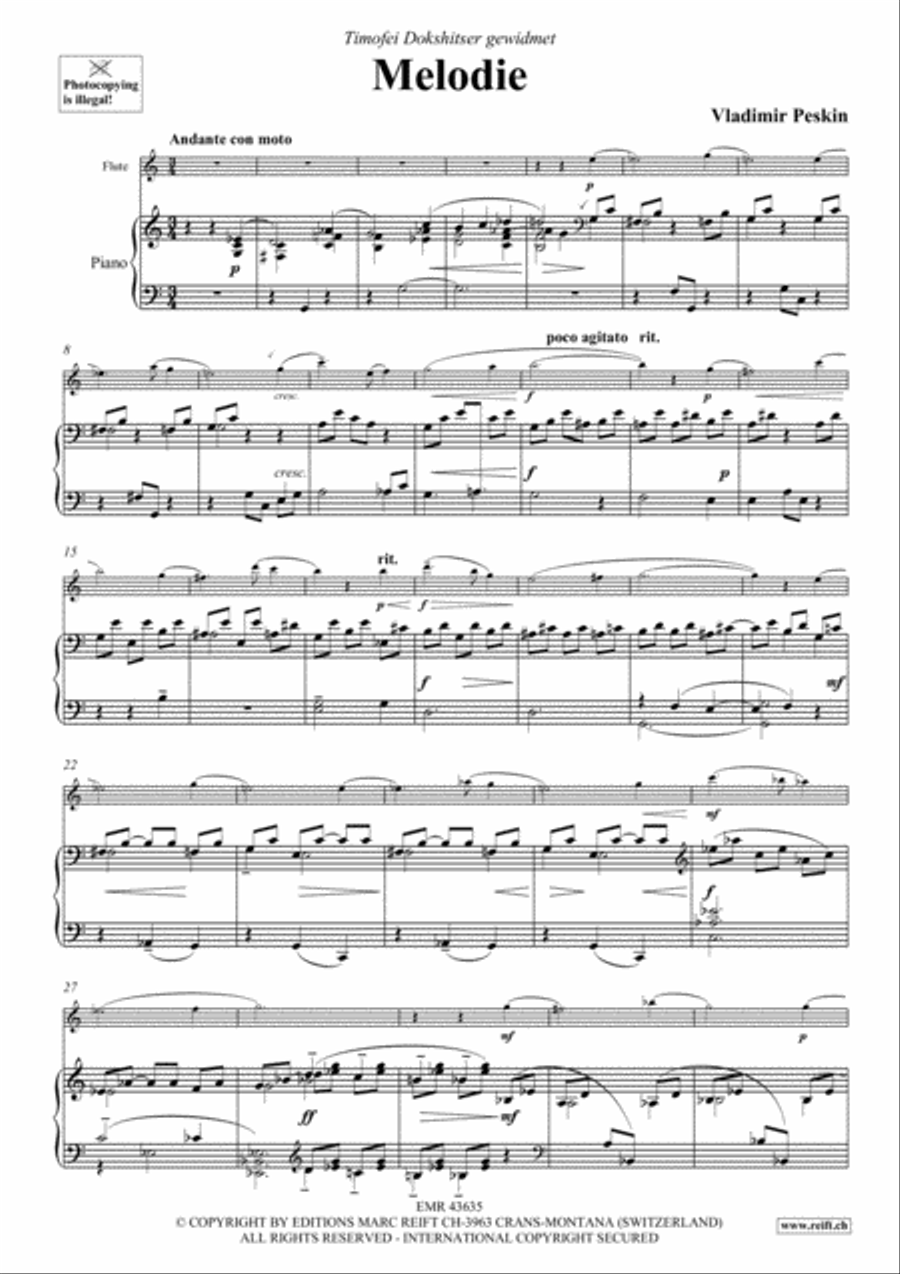 Melodie Melodie Flute Solo scores gallery preview page 3