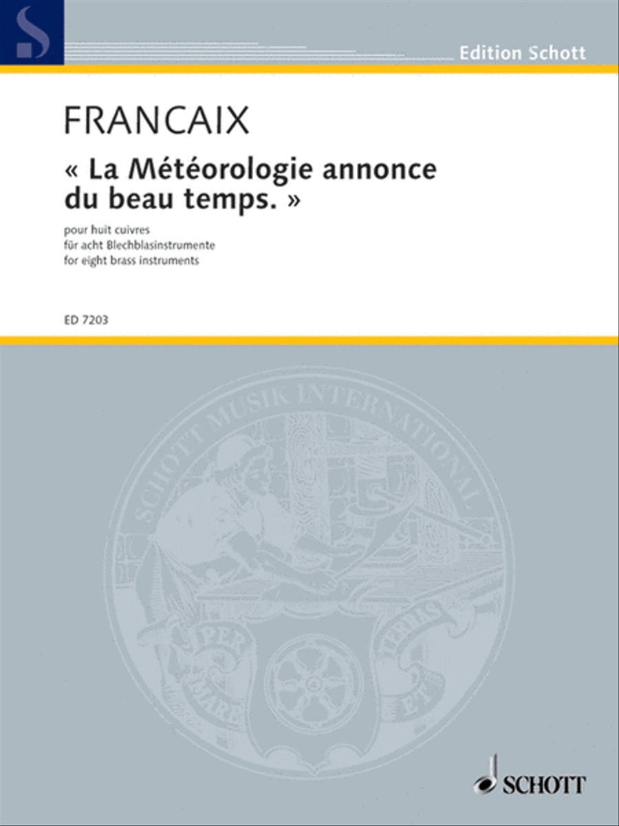 La Météorologie annonce du beau temps (The weather forecast predicts good weather) Brass Ensemble scores gallery preview page 1