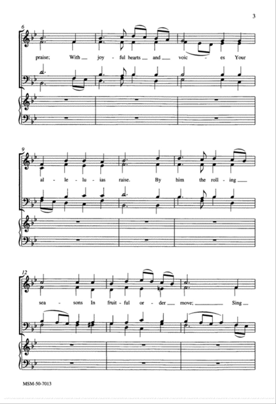 Sing to the Lord of Harvest 4-Part scores gallery preview page 3