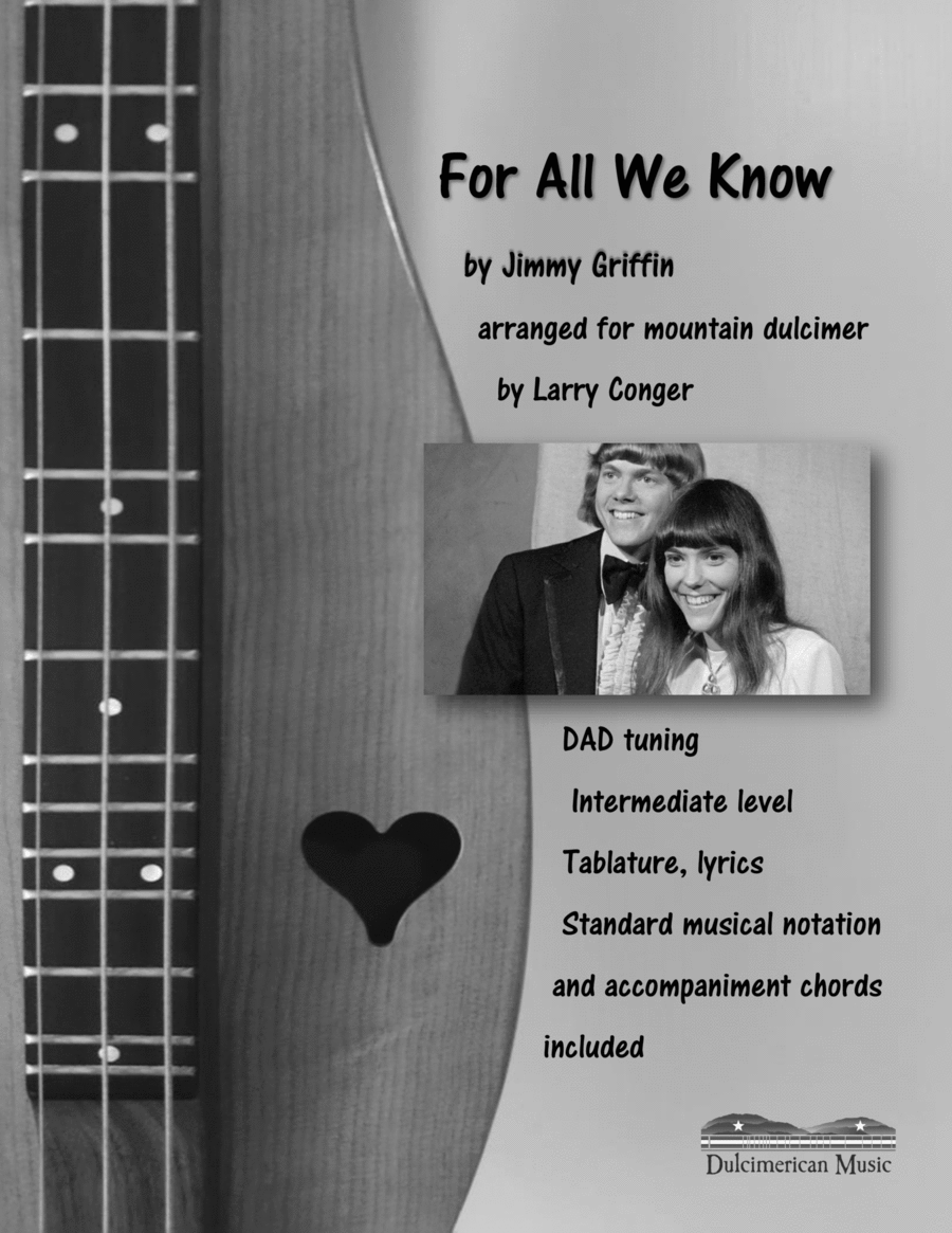 For All We Know Dulcimer scores gallery preview page 1