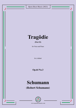 Schumann-Tragodie,Op.64 No.3(Part II),in c minor,for Voice and Piano