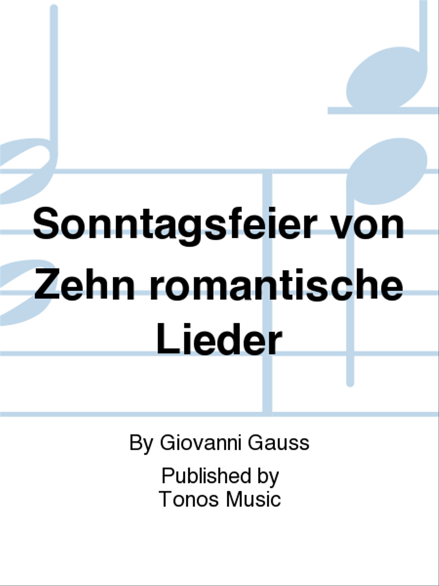 Sonntagsfeier von Zehn romantische Lieder TTBB scores gallery preview page 1