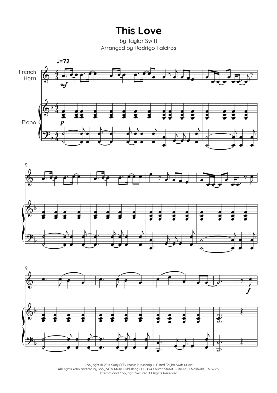 This Love Horn scores gallery preview page 1