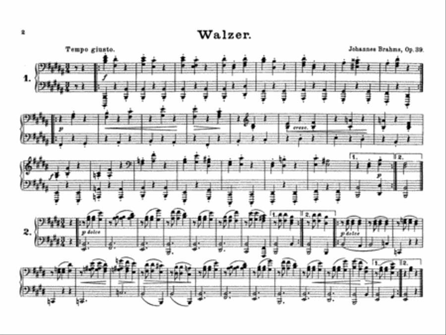 Waltzes, Op. 39 Small Ensemble scores gallery preview page 3