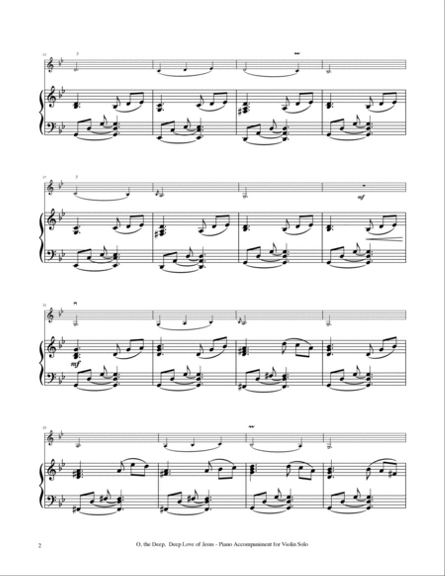 Violin Solos for Lent and Easter - 9 Hymns Arranged for Solo Violin with Piano Accompaniment Violin Solo scores gallery preview page 6