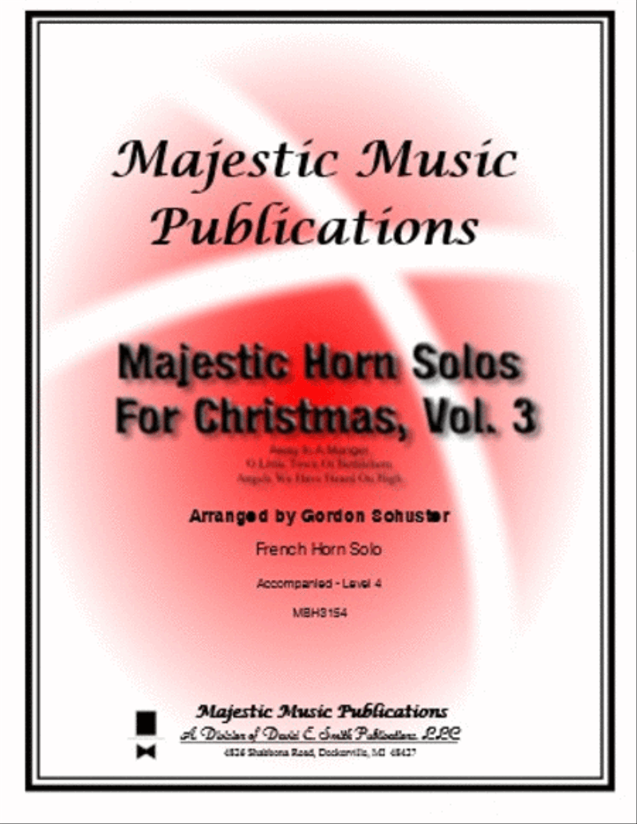 Majestic Horn Solos for Christmas, Vol. 3 Piano Accompaniment scores gallery preview page 1
