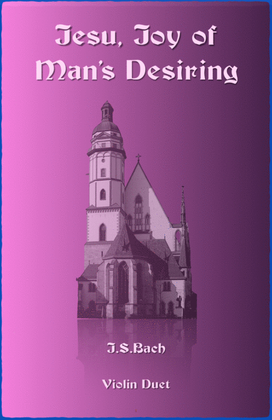 Book cover for Jesu Joy of Man's Desiring, J S Bach, Violin Duet