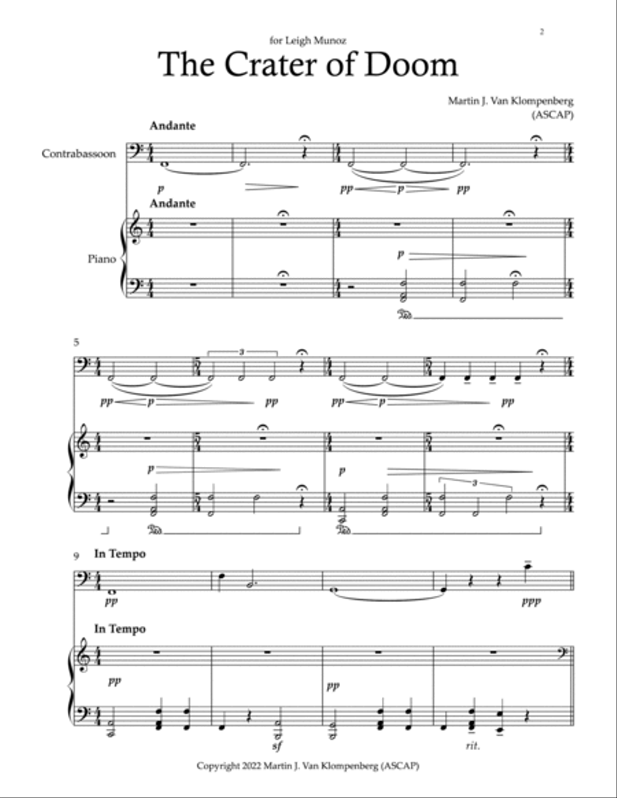 The Crater of Doom Chamber Music scores gallery preview page 4