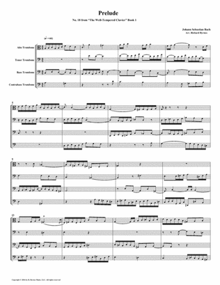 Prelude 18 from Well-Tempered Clavier, Book 1 (Trombone Quartet)