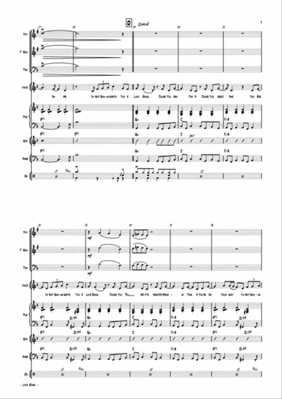 Love Song Love Song Jazz Ensemble scores gallery preview page 6