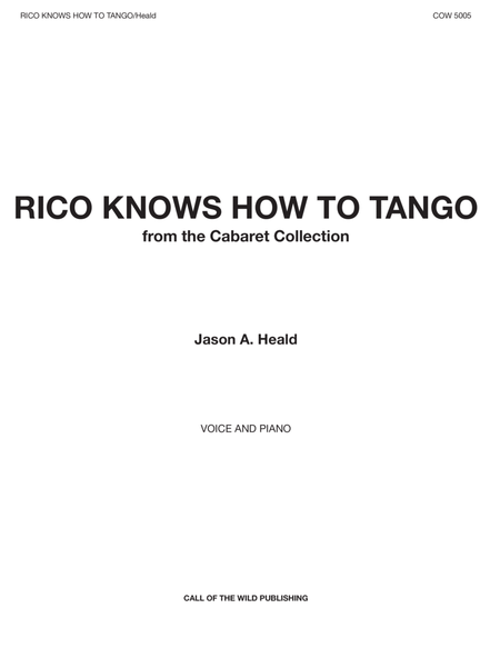 "Rico Knows How to Tango" for voice and piano image number null