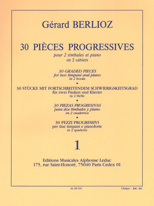 30 Pieces Progressives Vol.1 (percussion(s) & Piano)