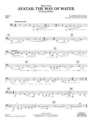 Music from Avatar: The Way Of Water (Leaving Home) (arr. Vinson) - Pt.5 - Tuba