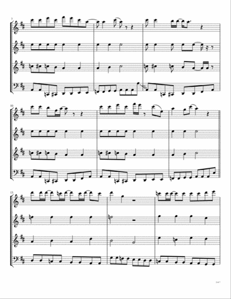 Lady Madonna Woodwind Quartet scores gallery preview page 3