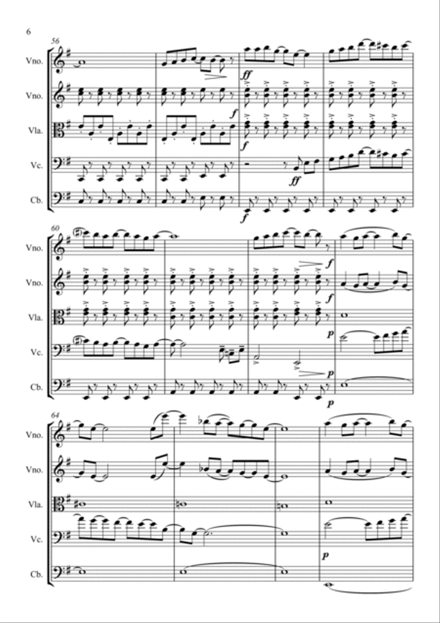 Eleanor Rigby Eleanor Rigby String Quintet scores gallery preview page 6