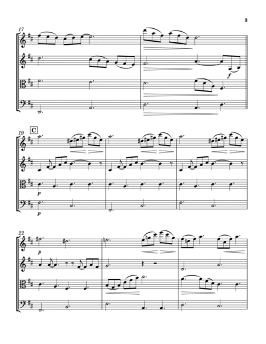 Can't Help Falling In Love String Quartet scores gallery preview page 3