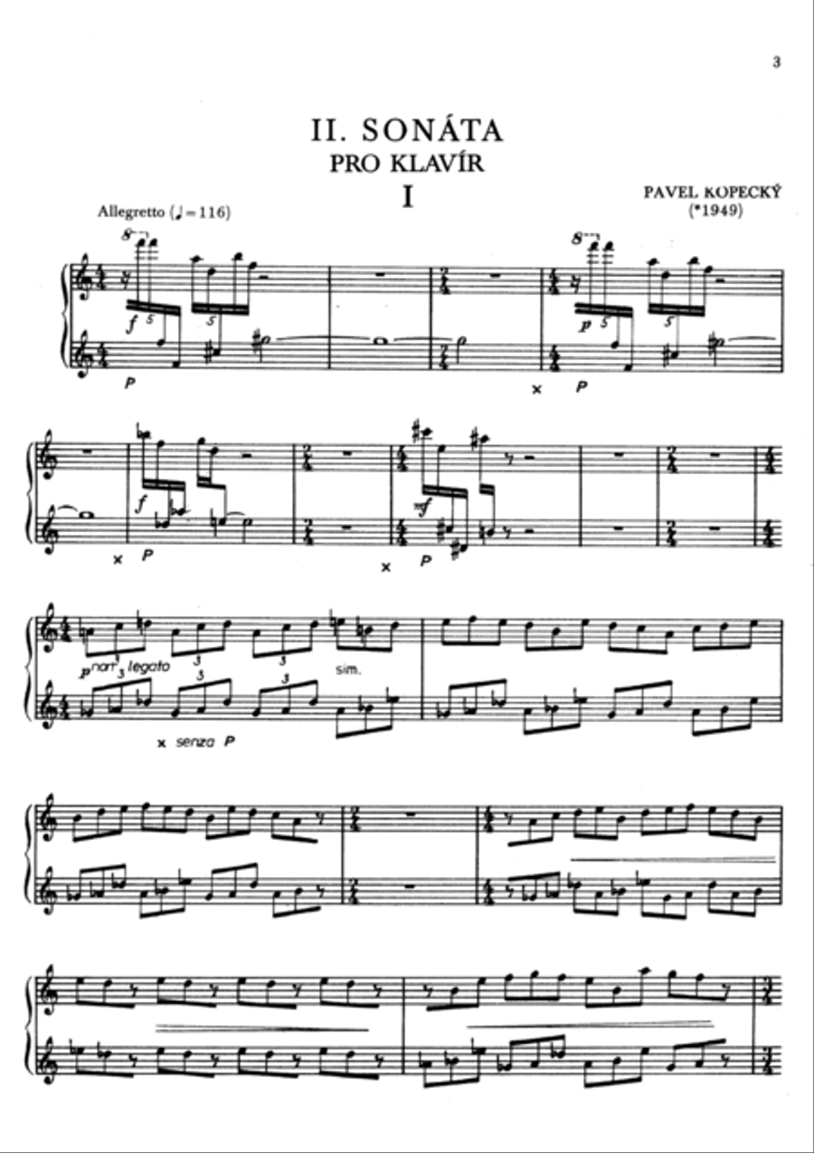 2nd SONATA for piano Piano Solo scores gallery preview page 3