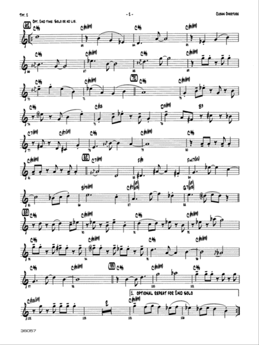 Cuban Overture: 2nd B-flat Trumpet Jazz Ensemble scores gallery preview page 2