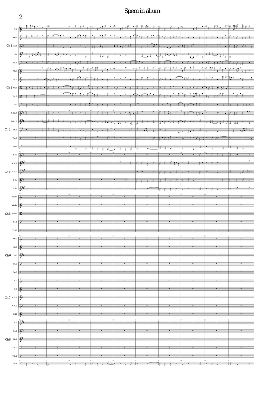 Spem in Alium (40 part motet) arranged for orchestra Full Orchestra scores gallery preview page 2