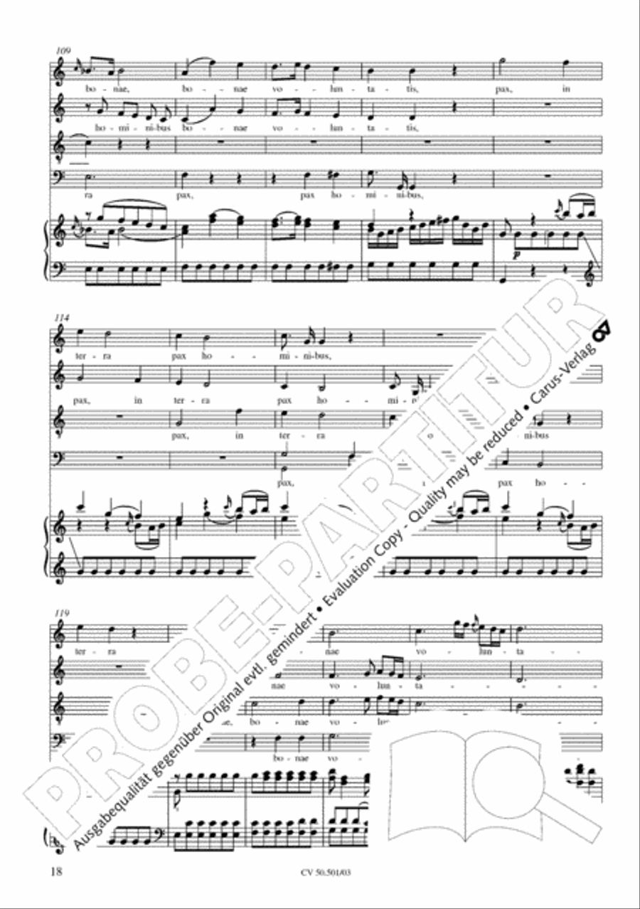 Mass in C Major 4-Part scores gallery preview page 19