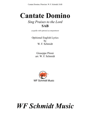 Book cover for Cantate Domino (Sing Praises to the Lord)