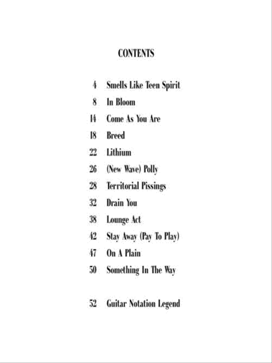 Nirvana – Nevermind Electric Guitar scores gallery preview page 3