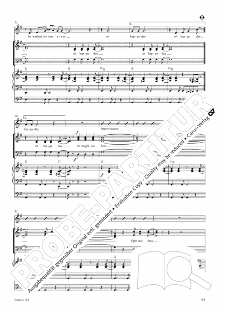 Hallelujah. Gospels and Spirituals for mixed choir Mixed Choir scores gallery preview page 49