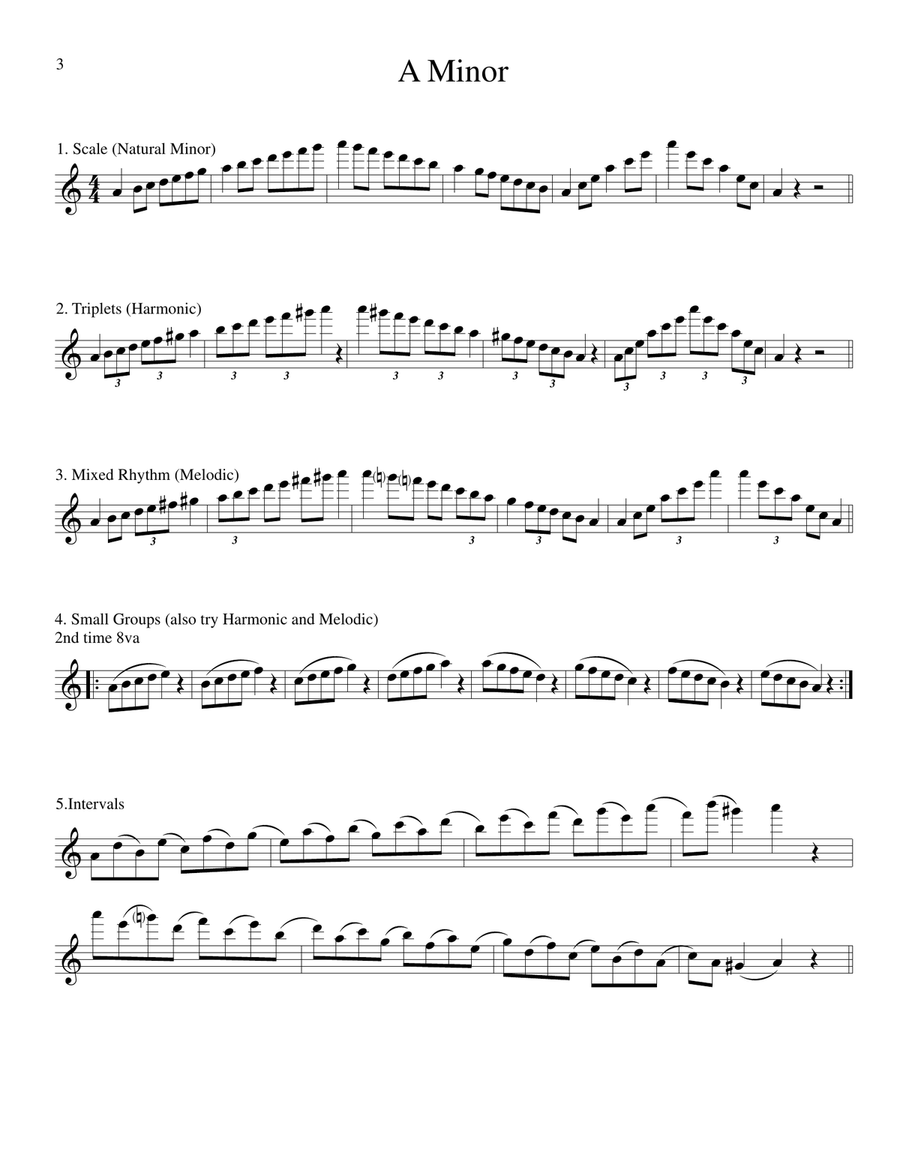 Flute Scales Flute Solo scores gallery preview page 5