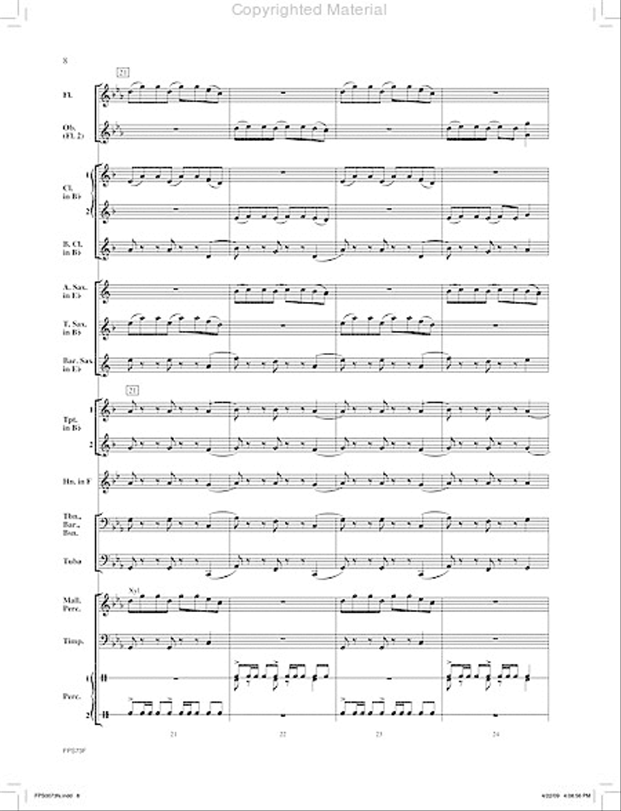 Zenobia The Warrior Queen Concert Band scores gallery preview page 9