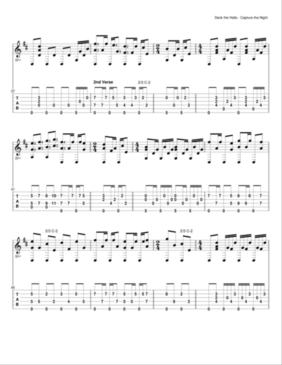 Deck the Halls Deck the Halls Guitar Solo scores gallery preview page 4