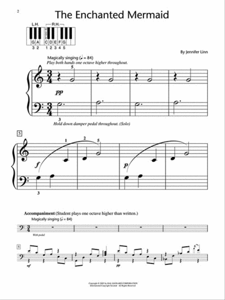 The Enchanted Mermaid The Enchanted Mermaid Piano Method scores gallery preview page 2