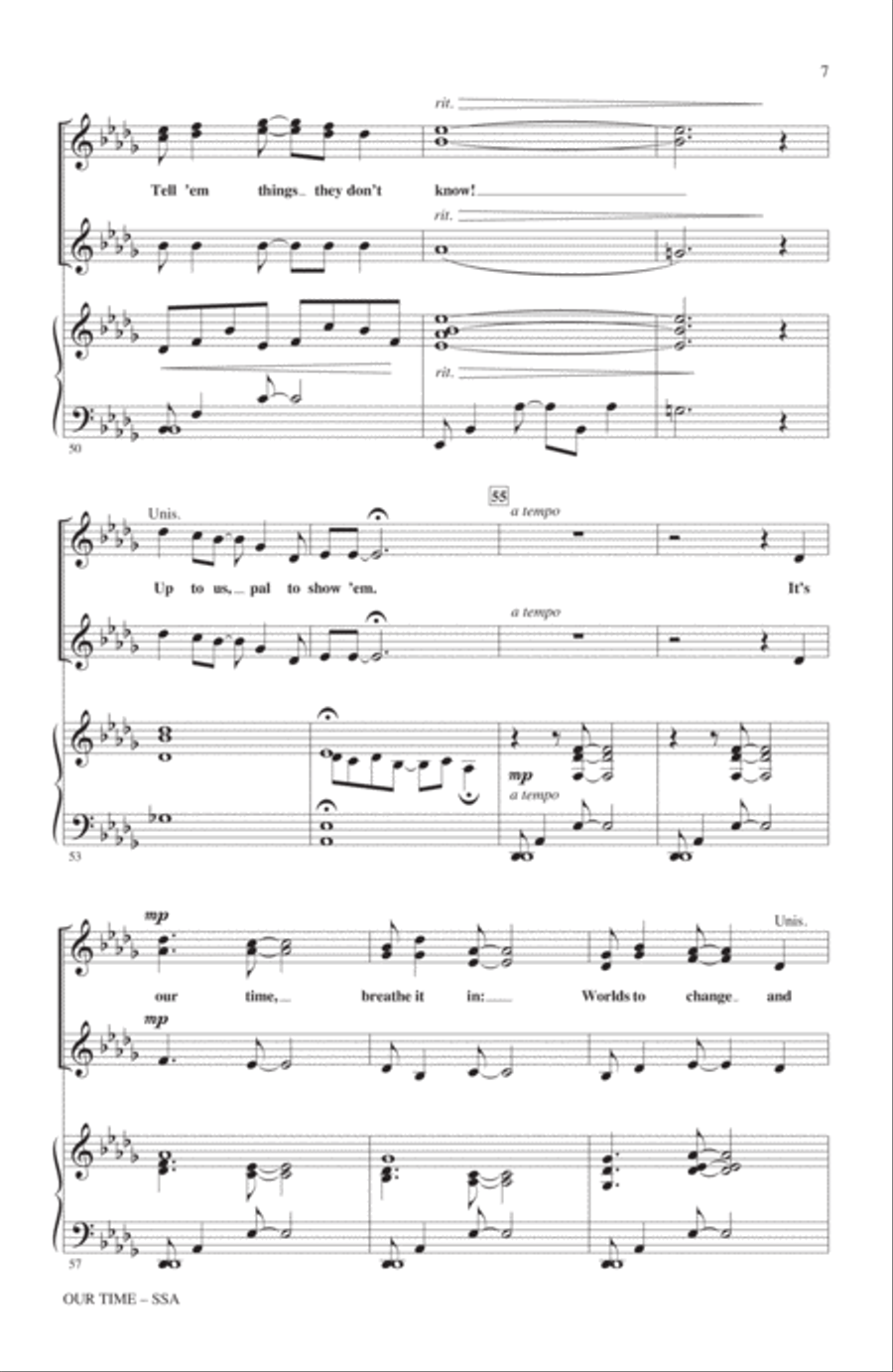 Our Time (from Merrily We Roll Along) (arr. Mac Huff) SSA scores gallery preview page 6