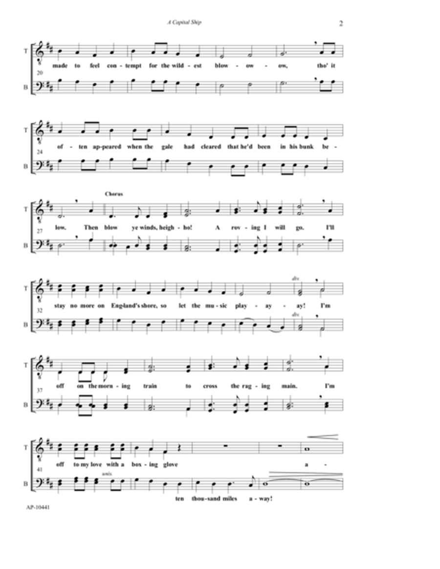 A Capital Ship - TTBB choir, a cappella image number null