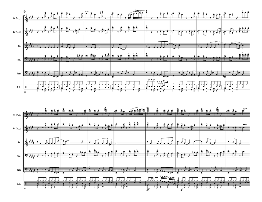 Sway (Quien Sera) Brass Quintet scores gallery preview page 6