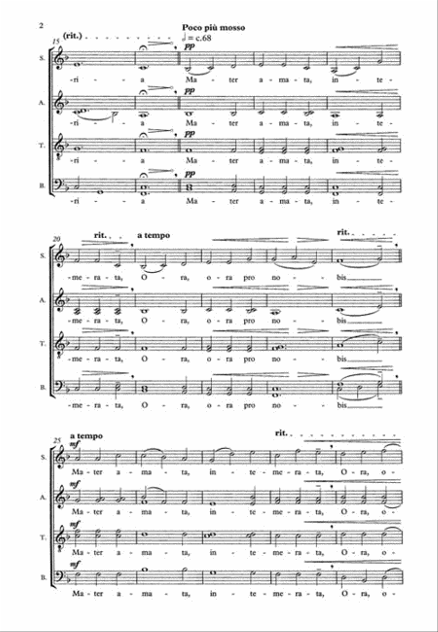 O Sanctissima Maria 4-Part scores gallery preview page 3