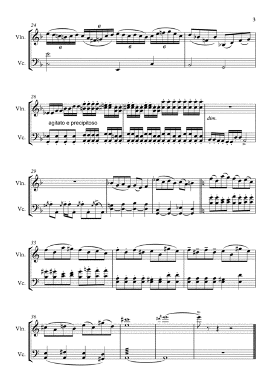 Poisonous Poise Cello Violin String Duet scores gallery preview page 3