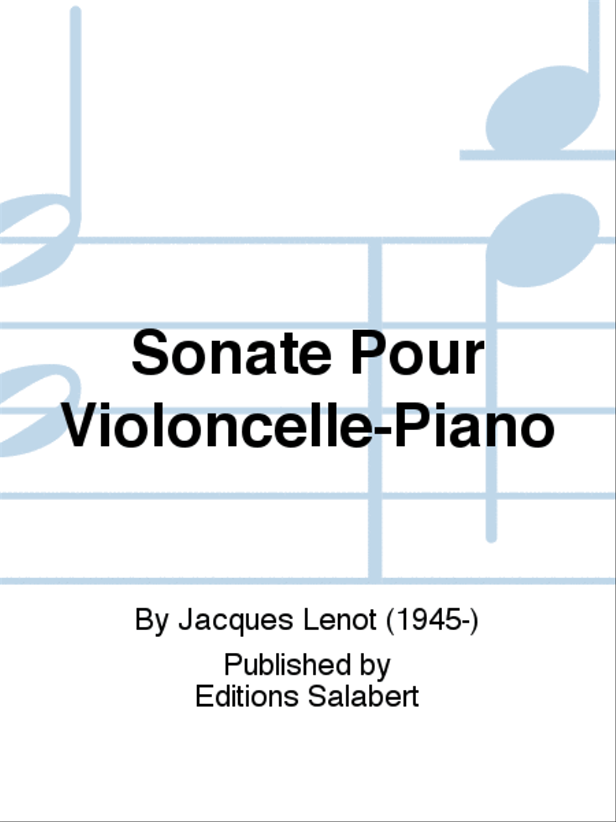 Sonate Pour Violoncelle-Piano Cello scores gallery preview page 1