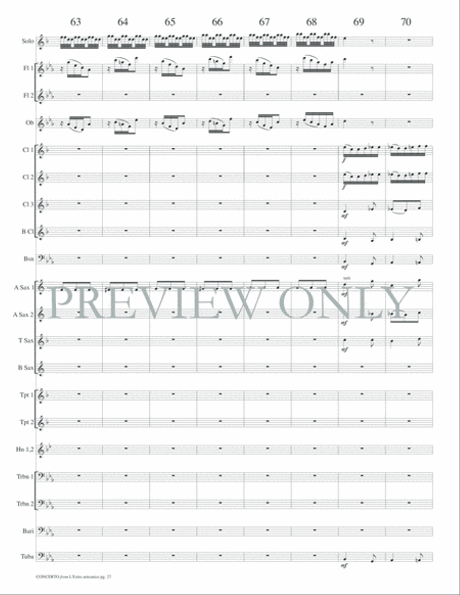 Concerto from L'Estro armonico Concert Band scores gallery preview page 30