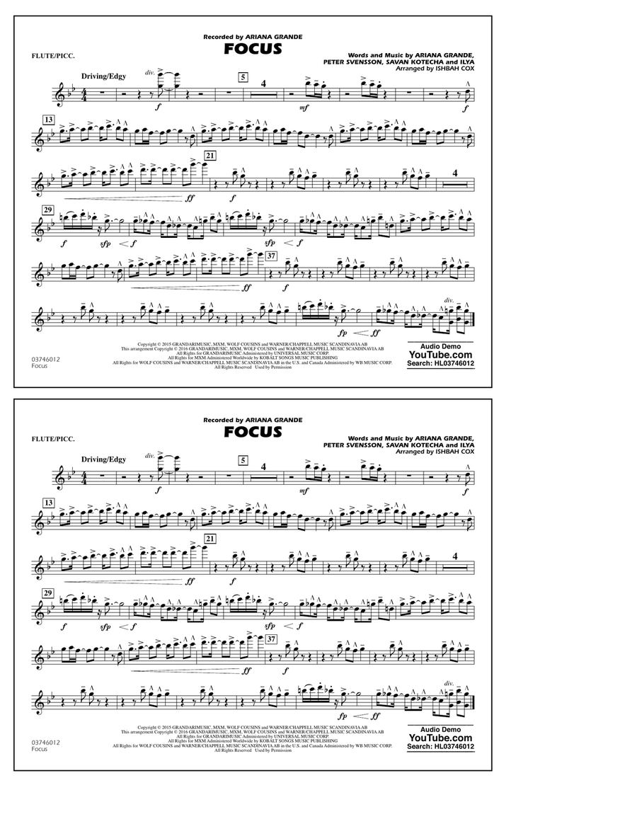 Focus - Flute/Piccolo Marching Band scores gallery preview page 1