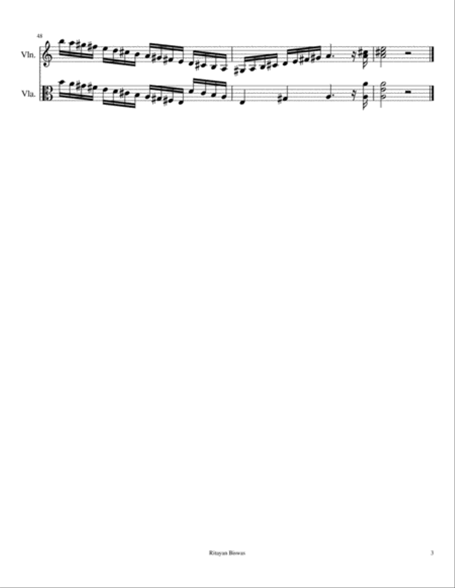 For violin and Viola Experiment 2 String Duet scores gallery preview page 3