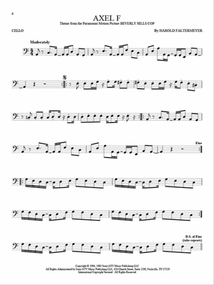 101 Movie Hits for Cello