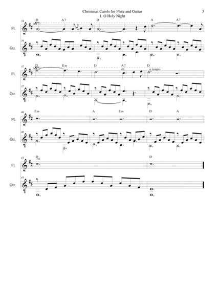Christmas Carols for flute and guitar O Holy Night image number null